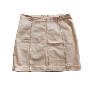 Free People Beige Mini Skirt Size 12